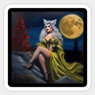 Drag Queen Werewolf Sticker